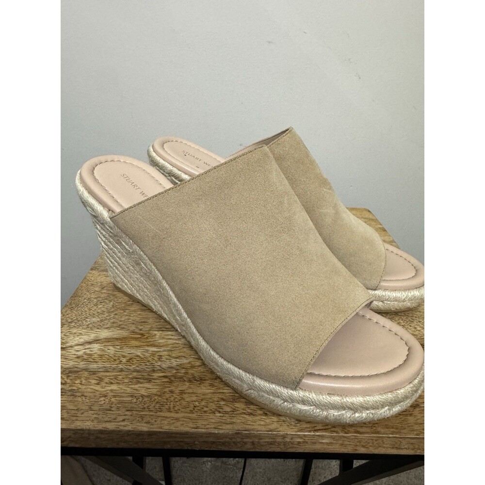 Women's Stuart Weitzman Marabella Wedge Sandal Size 9.5 Suede Espadrille